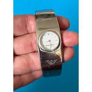 Vintage Emporio Armani Women's Watch Stainless Steel Silver Tone Fashion AR5404